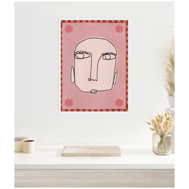 Kate and Laurel Sylvie Under The Sun 1 Framed Canvas by Shatha Al Dafai