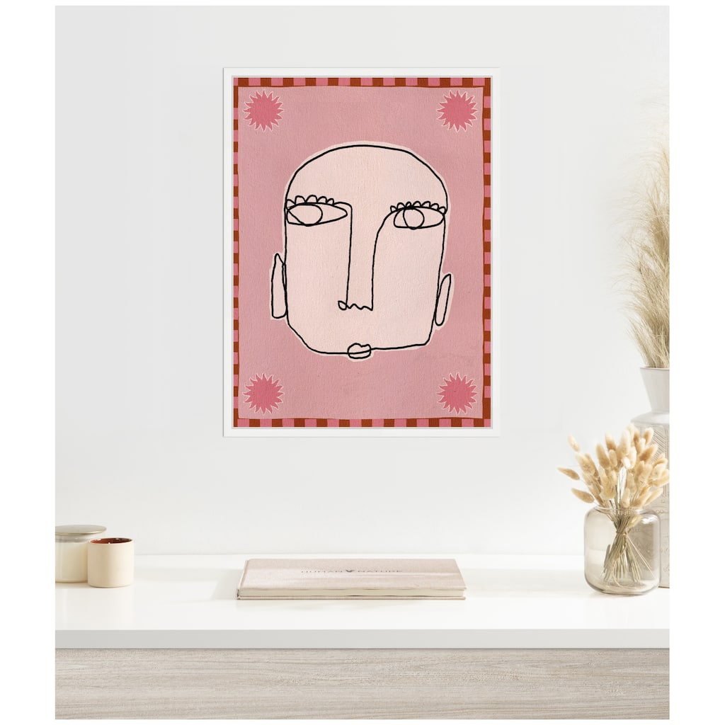 Kate and Laurel Sylvie Under The Sun 1 Framed Canvas by Shatha Al Dafai