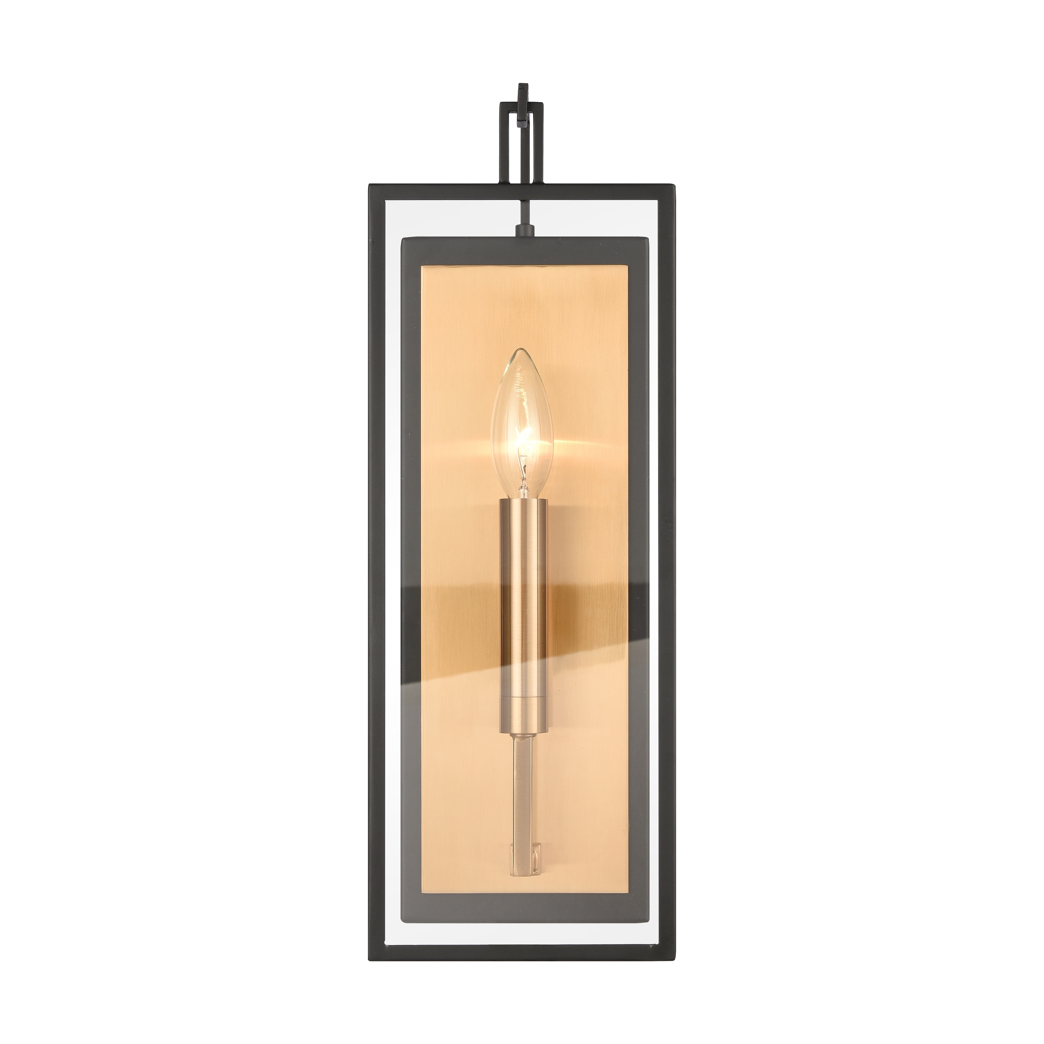 Elk Home Gianni Metal and Clear Glass Rectangular 1 Light Sconce - 17''