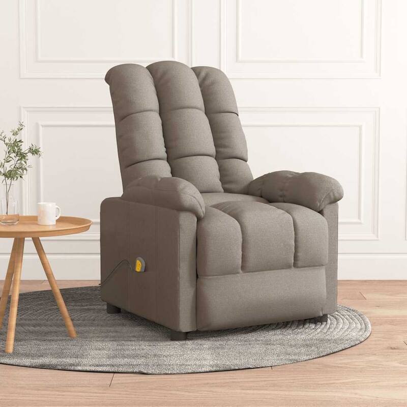 vidaXL Massage Recliner Electric Massaging Recliner Chair for Elderly Fabric - 29.1" x 39" x 40.2"