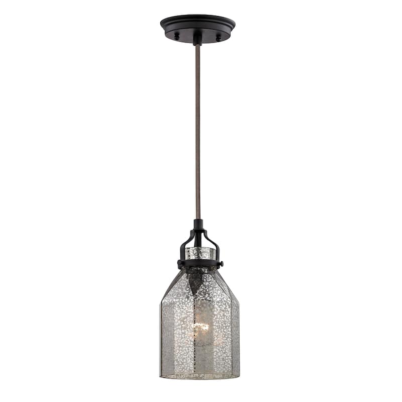 Danica 5-inch Wide 1-Light Pendant in Oil Rubbed Bronze - 5in W x 5in D x 10in H - Oil Rubbed Bronze