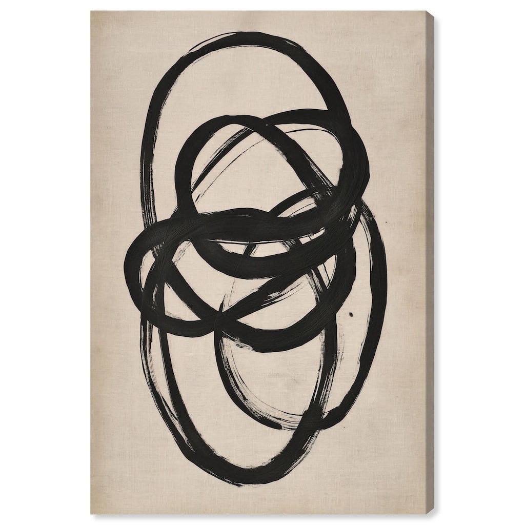 Beige Black I Canvas by Art Remedy, Gallery Wrapped