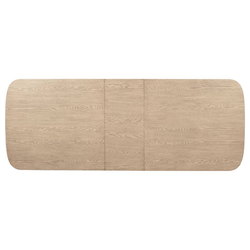 Kailani Rectangular Wood Dining Table Set Beige Oak