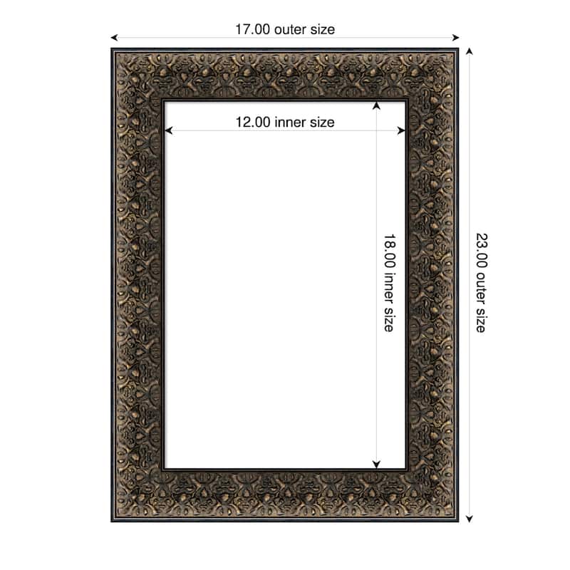 Amanti Art Intaglio Embossed Black Framed Dry Erase Magnetic Board - 17 x 23 in