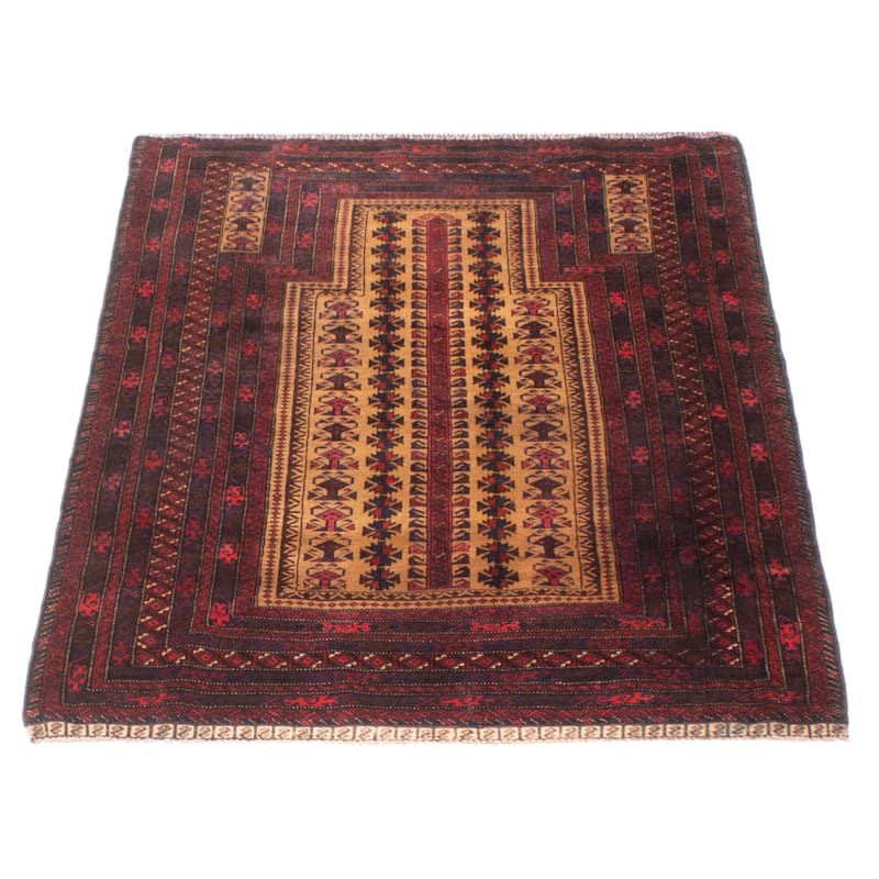 Teimani Brown Rug 3'6" x 4'9" - 3'6 x 4'9