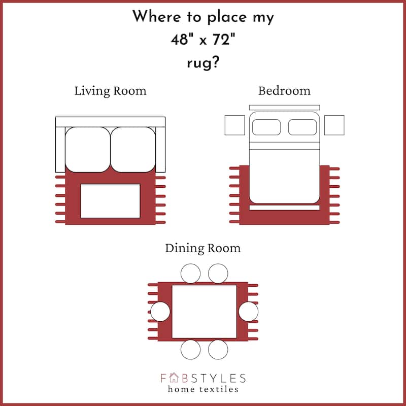 Fabstyles Premium Cotton Handmade Area Rag Rug Living Room, Hallway