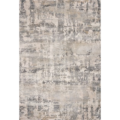 Domani Portland Casual Natural Cityscape Shag Area Rug