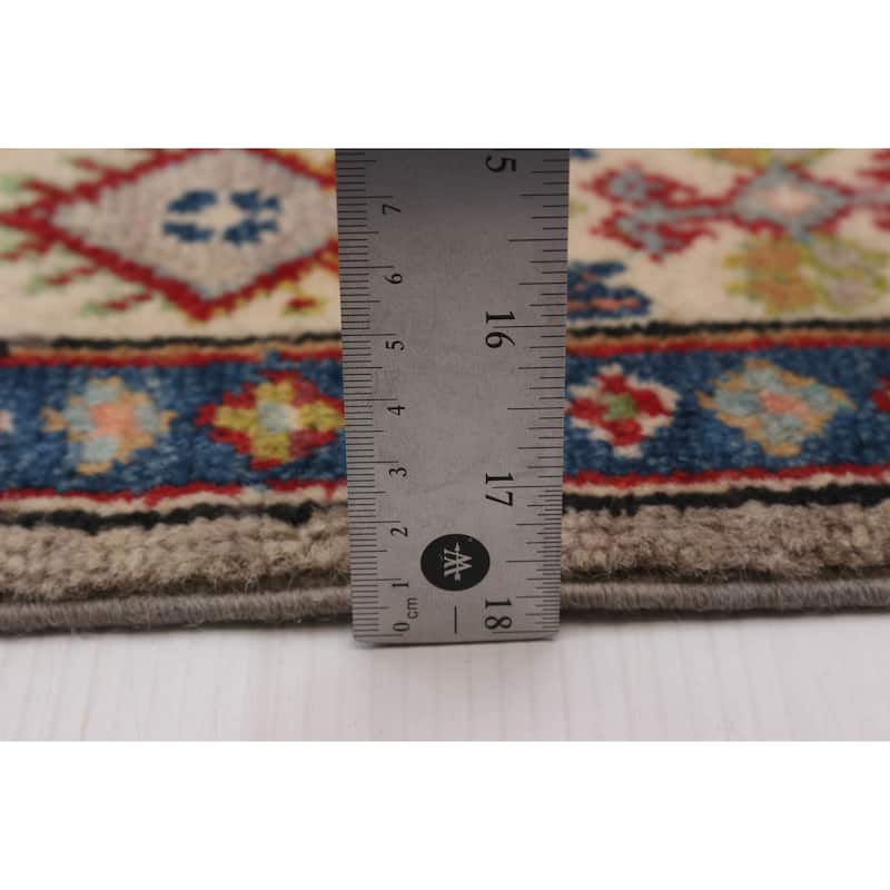 ECARPETGALLERY Hand-knotted Uzbek Ghazni Grey Wool Rug - 3'5 x 4'6