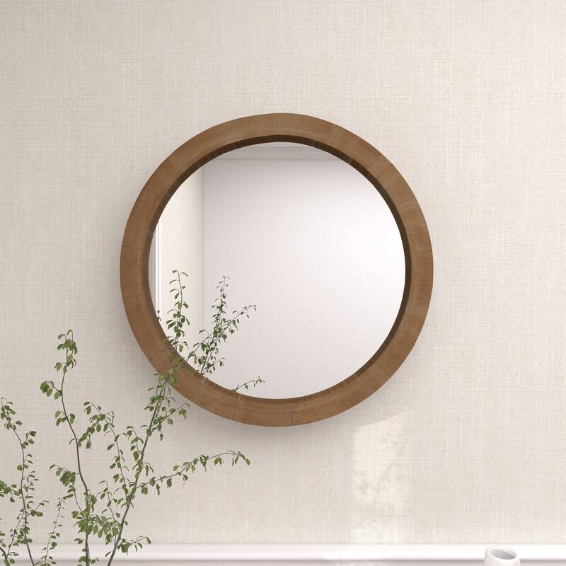 Brown Contemporary Wall Mirror