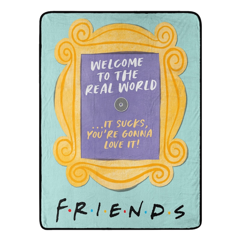 Friends Real World Sucks Micro Raschel Throw