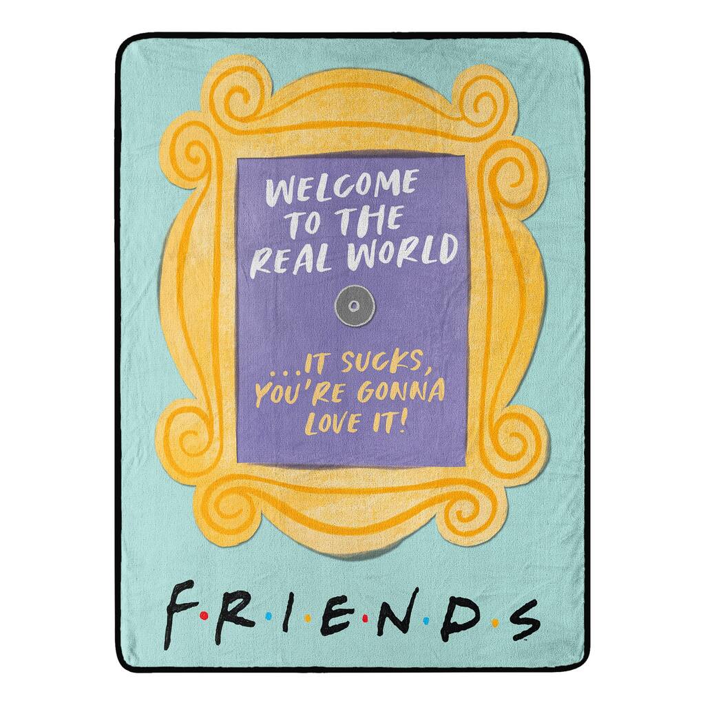 Friends Real World Sucks Micro Raschel Throw