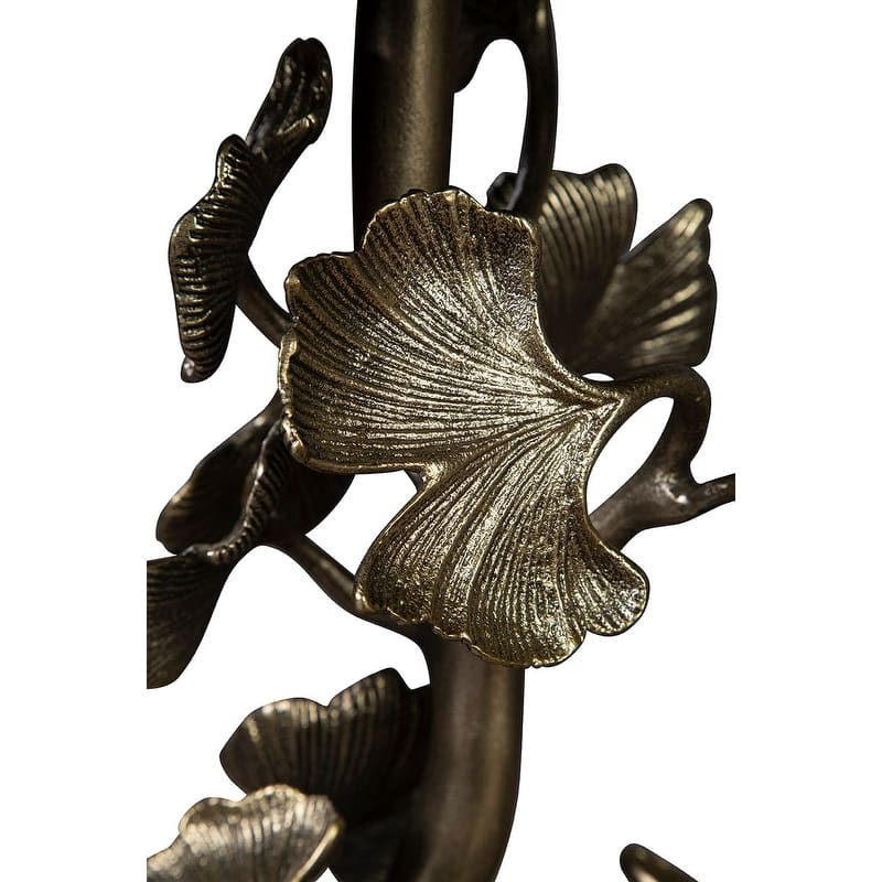 Furniture Classics Cast Iron Ginkgo Leaf Base Granite End Table