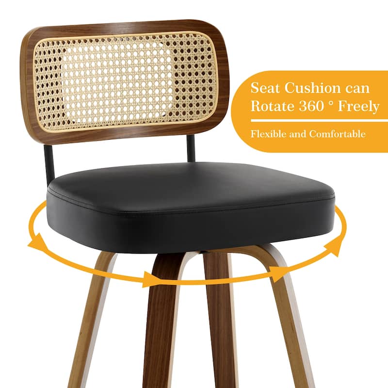 26"/29" Swivel Bar Stools/ Counter Stools with Bentwood Legs