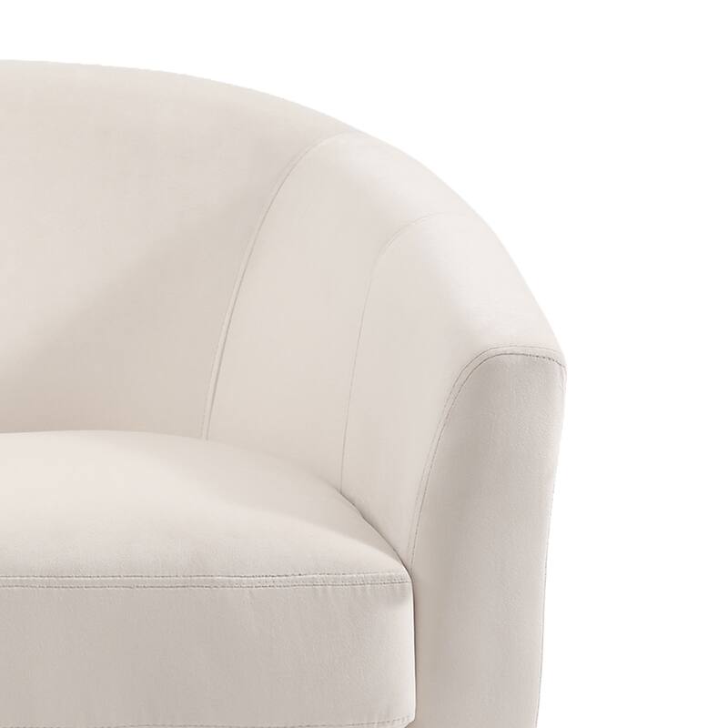 Modern Velvet Upholstered Swivel Barrel Chair for Living Room Lounge