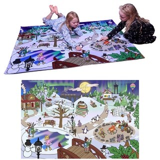 Toddler and Kids Seek-and-Find Winter in The Woodlands Interactive Blanket, Twin Throw