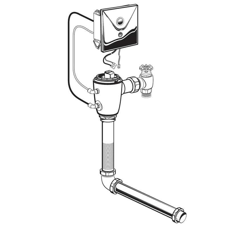 American Standard Selectronic 1.28 GPF 1-1/2" Concealed Back Spud - Natural