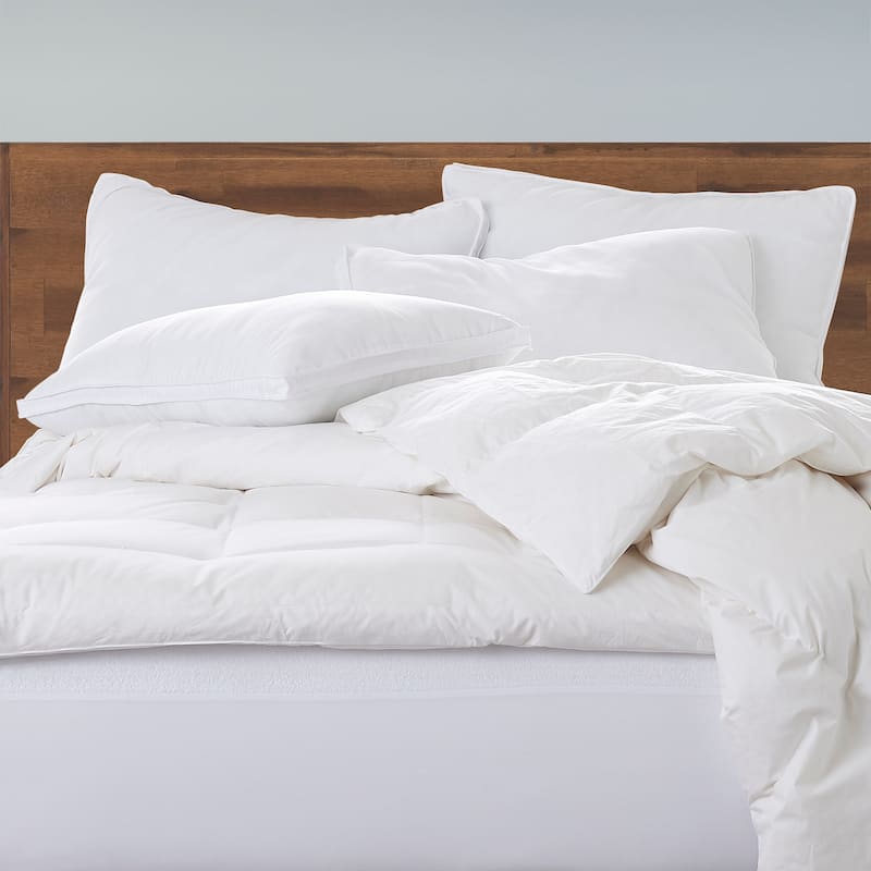Gusseted Soft Plush Down Alternative Stomach Sleeper Pillow, Set of 4