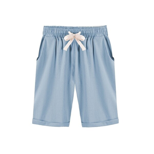 elastic waist bermuda shorts