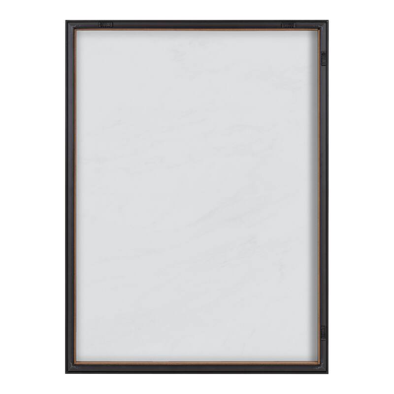 Kate and Laurel Blake Gray Marble Framed Printed Glass by The Creative Bunch Studio - 18x24