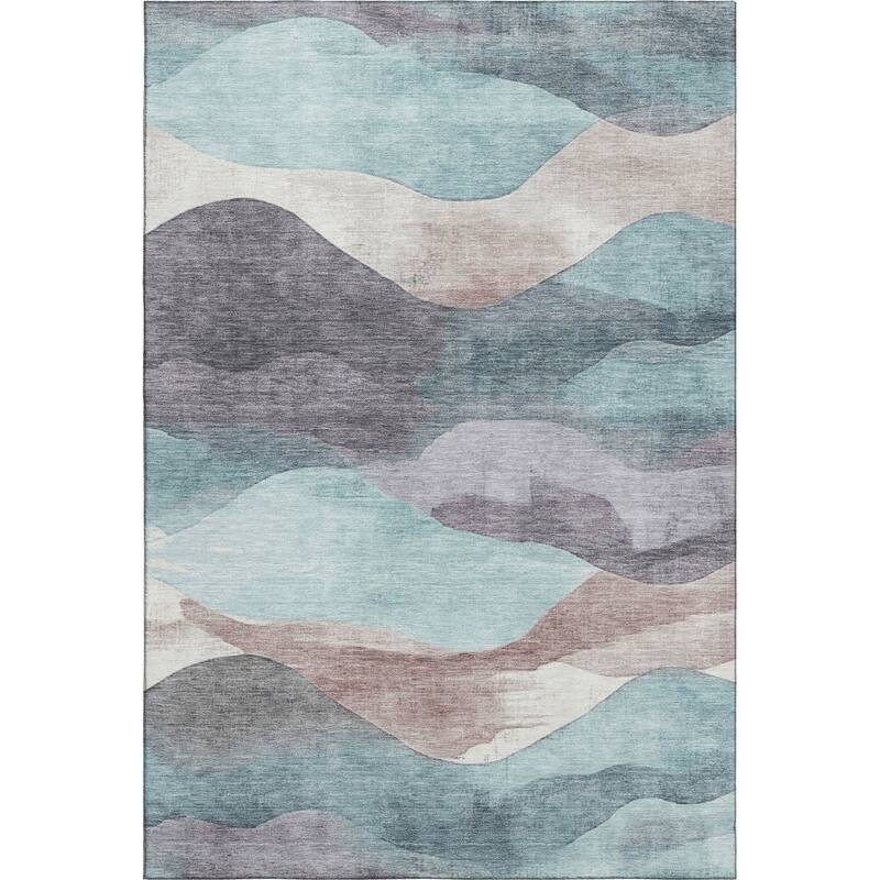 Premium Washable Super Soft Modern Waves Mayfield Rug