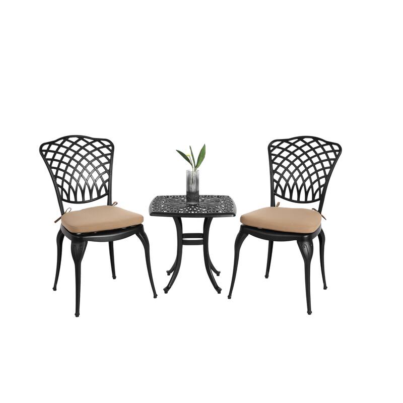 Aluminum Table Chairs Sets (2 Chairs & Coffee Table), All-weather