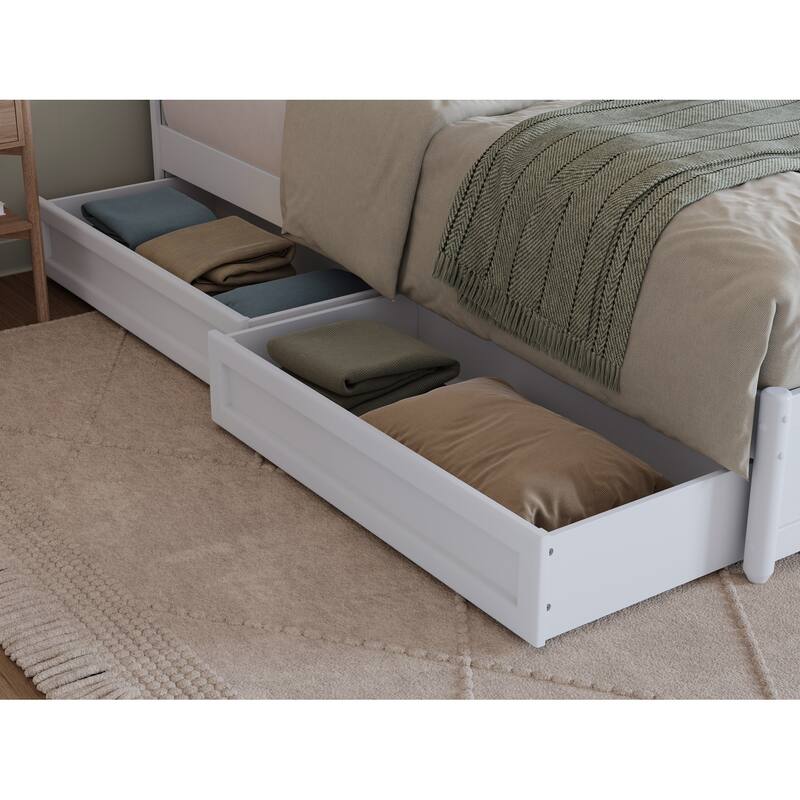 Lucia Platform Bed with Panel Footboard and Storage Drawers