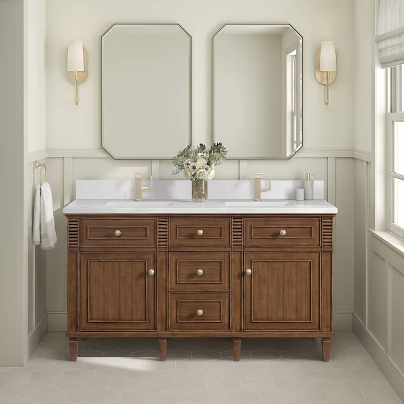 James Martin Vanities 424-V60D-1WZ Lorelai 60" Double Basin Wood