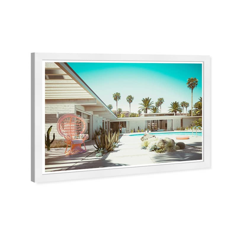 Wynwood Studio Prints Architecture and Buildings Summer Vacation Place Blue and Turquoise Tropical Wall Art Canvas Print