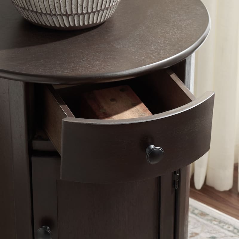 SAFAVIEH Celestia Grey Swivel Storage Accent Table - 18"W x 18"D x 26"H