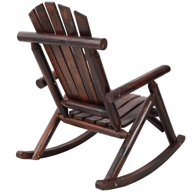 Wooden Porch Rocker Chair,Durable Wooden Porch Rocker Chair,Fir log Rocking Chair,Patio Rockers for Outside,Garde