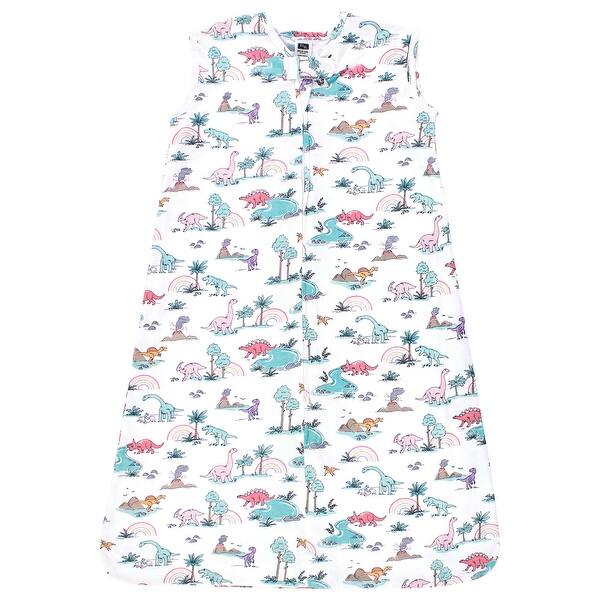 slide 1 of 1, Hudson Baby Infant Girl Cotton Sleeveless Wearable Sleeping Bag, Sack, Blanket, Pink Dinosaur Adventures