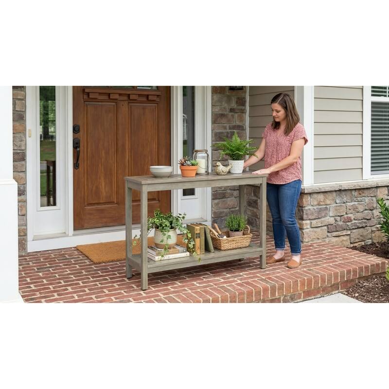 DTY Outdoor Living Longs Peak Eucalyptus Console Table