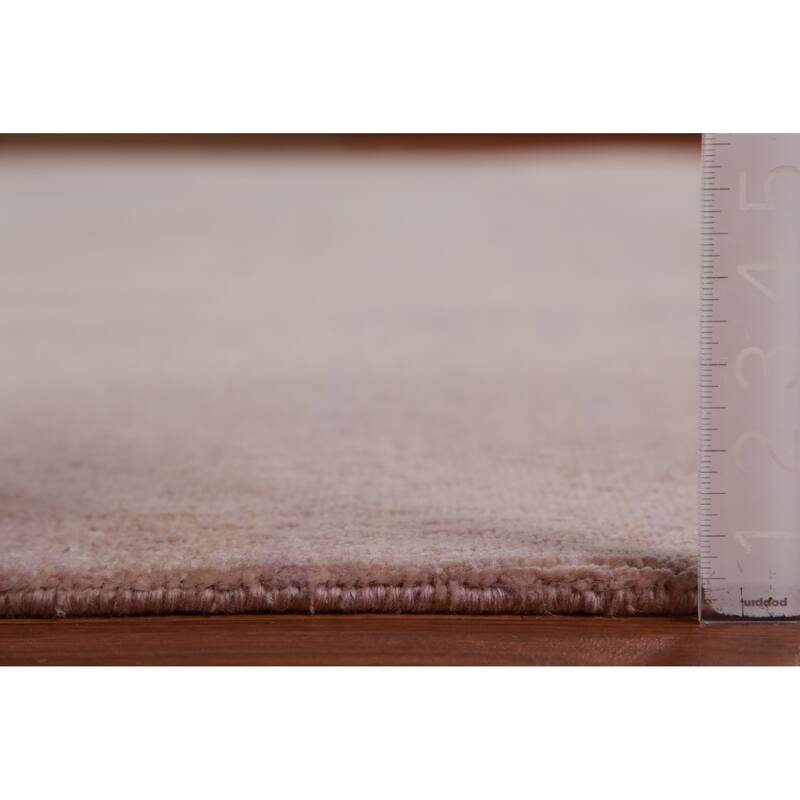 Hand Knotted Oriental 100% Wool Carpet Modern Stripe Purples Gabbeh Area Rug - 11' 11'' X 9' 4''