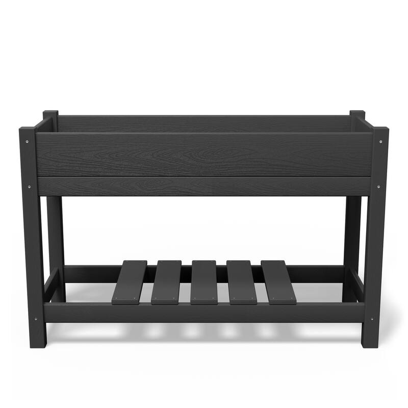 HDPE Double Layer Design Outdoor Planter With Wheels