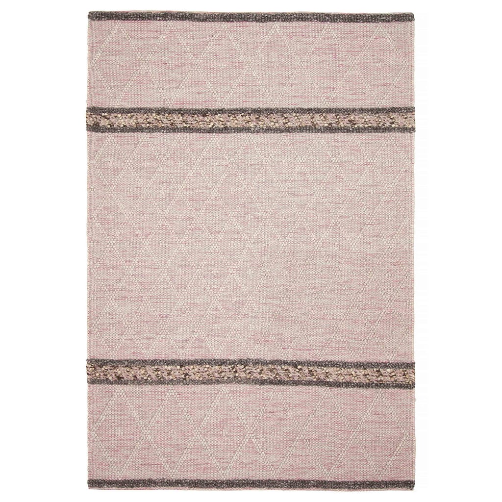 ECARPETGALLERY Braid weave Sienna Pink Wool Rug - 6'0 x 8'10