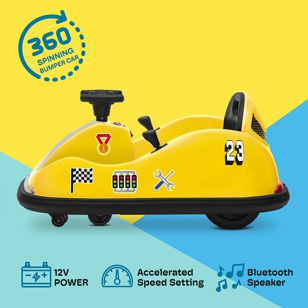 Kidzone 12V Kids Ride On 360 Spin Electric Bumper Car - Bed Bath