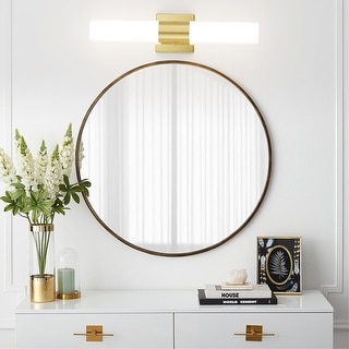 Cusp Barn Bathroom Light Fixtures, Gold Wall Sconce Light, Modern Wall Lights with Milky Glass Shade for Vanity, Bedroom