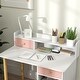 preview thumbnail 8 of 7, Qaba Kids Desk and Chair Set with Storage, Kids Study Desk for Bedroom & Study Room, Girls Boys Aged 3-8 Years, Pink