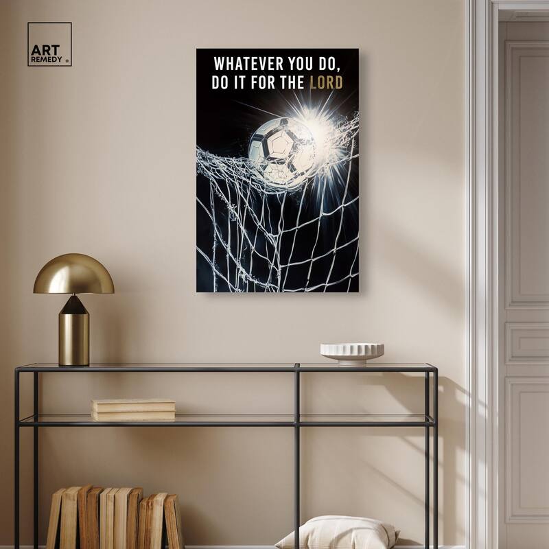 Do it for the Lord Soccer Canvas by Art Remedy, Gallery Wrapped
