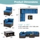 preview thumbnail 44 of 62, EROMMY 6/7 Piece Modular Outdoor Rattan Sofa Set, All-Weather Wicker Patio Furniture with Storage Table, Cushions & Pillows