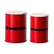 preview thumbnail 13 of 15, Glitzhome Holiday Decorative Nesting Metal Storage Accent Stool or Space Saver with Wood Lid, Set of 2