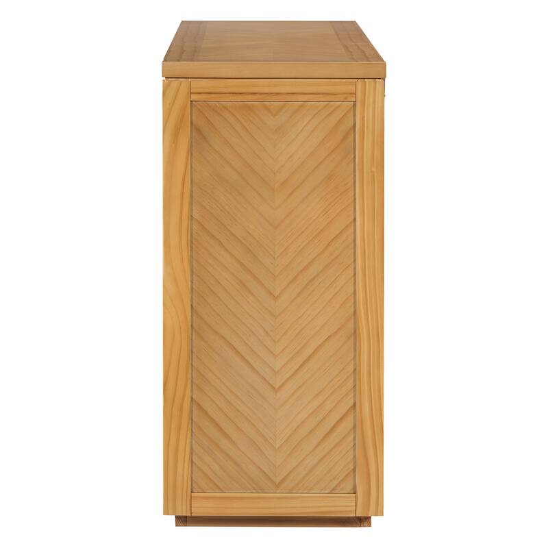 55" Rustic Wooden Entryway Console Table with Storage Drawers & Open Shelf