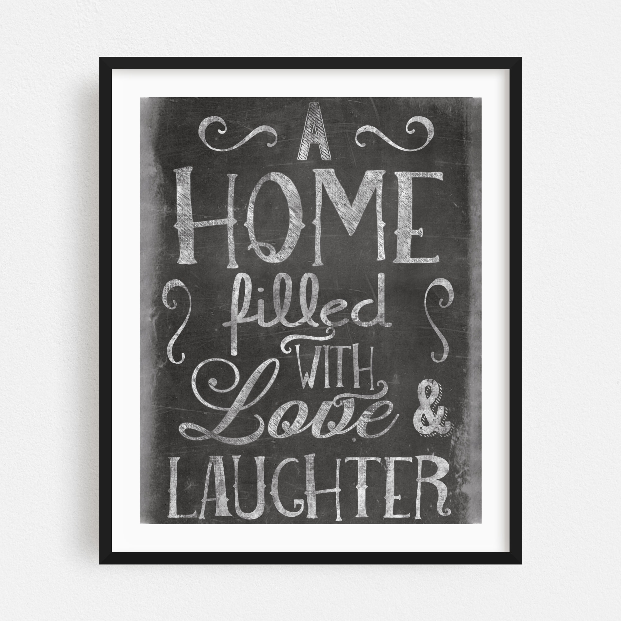Chalkboard Home With Love Typography Quotes Sayings Art Print/Poster - Bed  Bath \u0026 Beyond - 34926560, image size:2000x2000