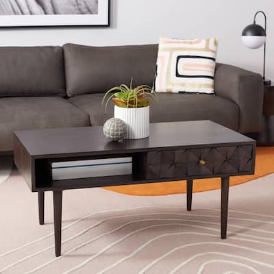 SAFAVIEH Lexington 1-Drawer 1-Shelf Coffee Table - 39 in. W x 21 in. D x 18 in. H