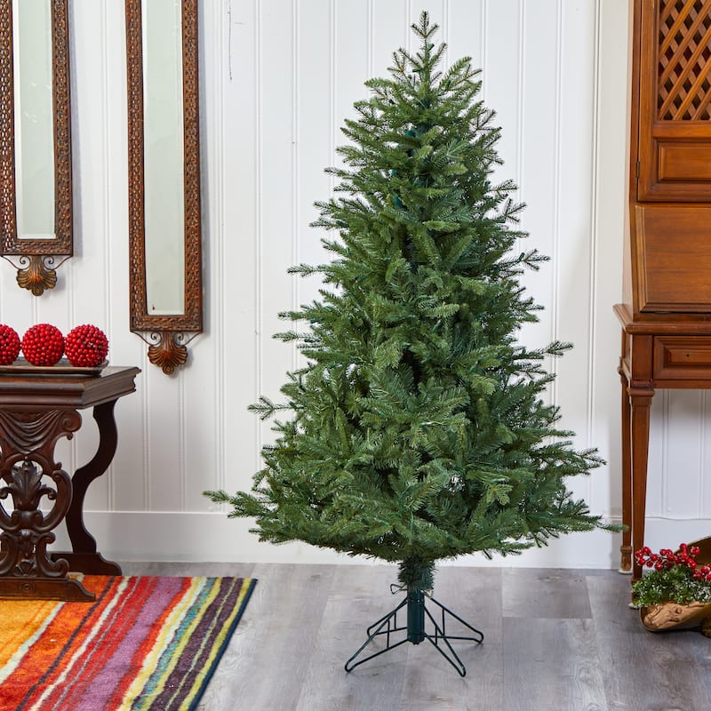 5' New Hampshire Spruce Christmas Tree with 300 Lights - Green
