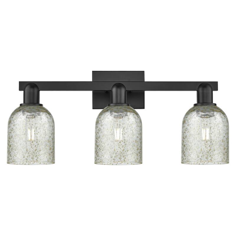 Innovations Lighting 716-3W-11-24 Caledonia Vanity Caledonia 3 Light - Matte Black / Mica
