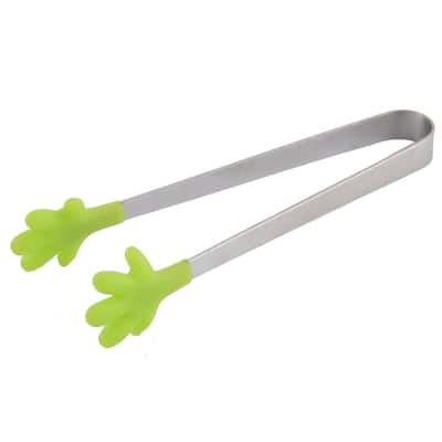 Kitchen Metal Hand Shaped Cake Bread Biscuit Food Clip Clamp Tongs - Green
