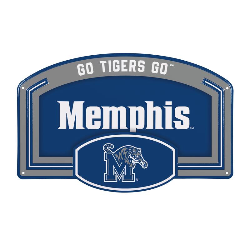 University of Memphis Embossed Steel Wall Sign, 11" x 17"