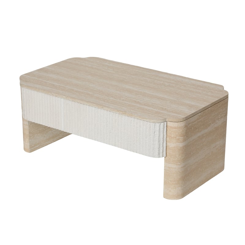 Lift Top Coffee Table, Modern Extendable Wooden Desk with Hidden Storage