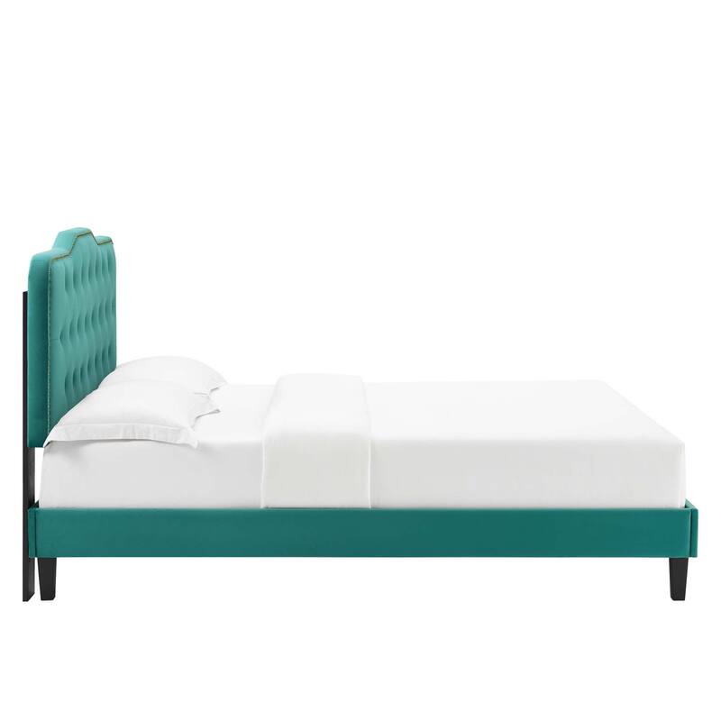 Amber Performance Velvet Twin Platform Bed